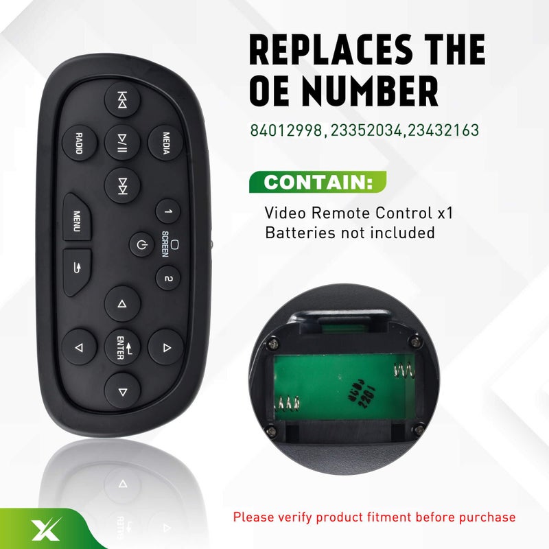 XIMAKA 84012998 Rear Overhead Consoles DVD Entertainment Remote Control Replacement for 2015-2020 Cadillac Escalade  2013-2016 Cadillac SRX  2014-2016 Cadillac Xts Replaces# 23352034  23432163 - Image 3
